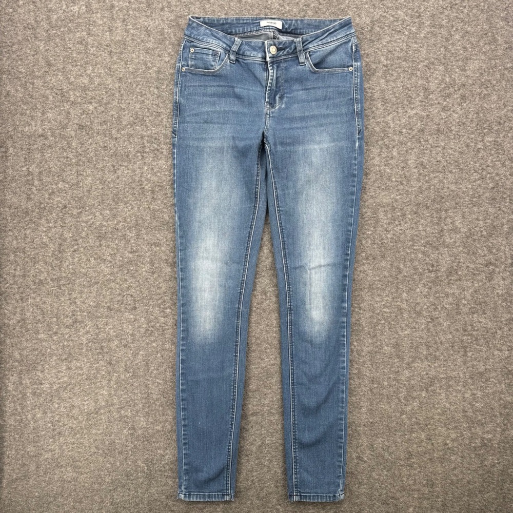 Kensie Jeans Womens Skinny Denim Medium Wash Blue Mid Rise Pants Size 0 Ankle